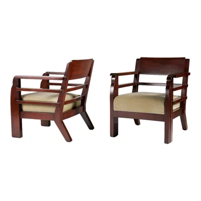 Pre-owned Dominique , André Domin & Marcel Genevrière, Pair Of Armchairs, France, 1935 In Brown