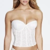 Dominique Hannah Push Up Strapless Bustier Lingerie 7759 In White