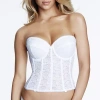 Dominique Hannah Push Up Strapless Bustier Lingerie 7759 In White