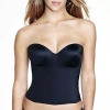 Dominique Womens Underwire Low Back Strapless Bra In Black