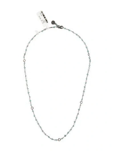 Pre-owned Dominique Cohen Apatite Station Necklace, 23" In Multi