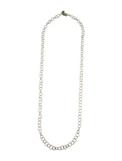 Pre-owned Dominique Cohen Textured Link Chain Necklace, 40" In Multi