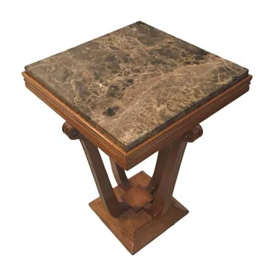 Pre-owned Dominique French Art Deco Occasional Table In Brown