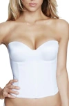 Dominique Intimates Ariel Low Back Hidden Underwire Convertible Strapless Longline  Bra In White