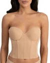 Dominique Intimates Brie Backless Strapless Ultra Low Back Bustier Bra In Light Brown