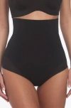 Dominique Intimates Firm Control High Waist Slimming Brief With Cotton Gusset In Black