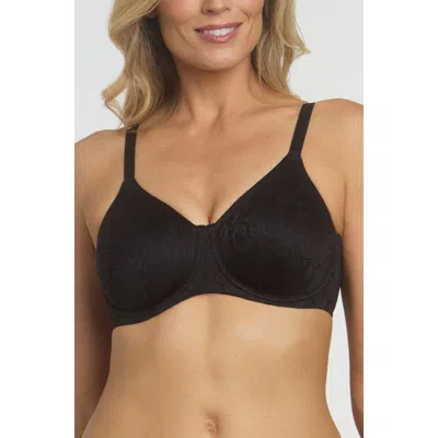 Dominique Intimates Jacqueline Seamless Jacquard Minimizer Bra In Black