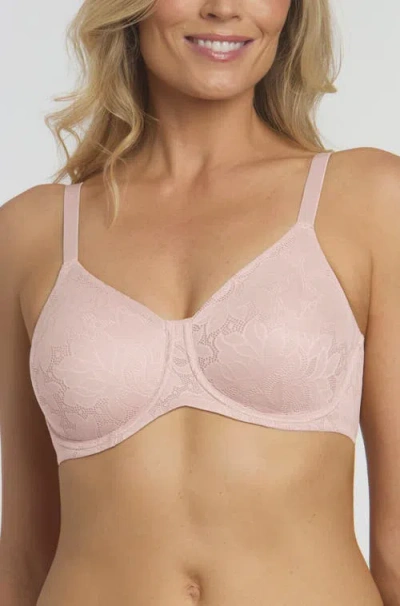 Dominique Intimates Jacqueline Seamless Jacquard Minimizer Bra In Pink