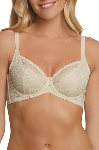 Dominique Intimates Tessa Full Figure Lace Support Bra In Brown