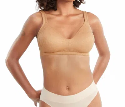 Dominique Jolie Jacquard Wire-free Minimizer Bra In Mocha In Brown