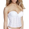 Dominique Hannah Push Up Strapless Bustier Lingerie 7759 In White