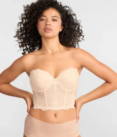 Dominique Tayler Lace Strapless Backless Bra In Nude