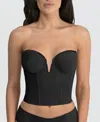 Dominique Valerie V-wire Strapless Bustier In Black