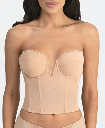 Dominique Valerie V Wire Backless Strapless Bridal Bra, 6390 In Mocha