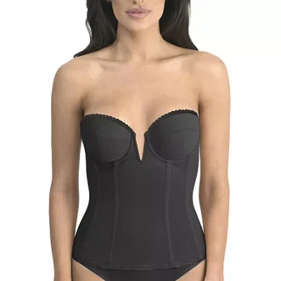 Dominique Vivienne V Wire Low Back Strapless Bra - 8990 In Black