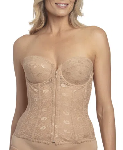 Dominique Women's Francesca Lace Front Closure Strapless Bra In Brown