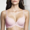 Dominique Womens Medium Support T-shirt Underwire Demi Bra 3501 In Pink
