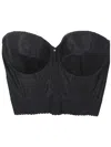 Dominique Ariel Hidden Underwire Longline Strapless Bra 8541 In Black