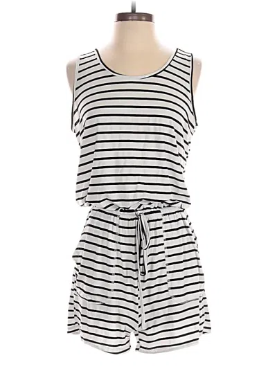 Pre-owned Domino Romper In White