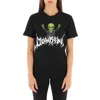Domrebel Distressed Alien Print T-shirt In Black