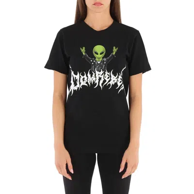 DOMREBEL DOMREBEL ALIEN PRINT T-SHIRT IN BLACK