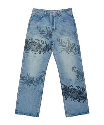 Domrebel Belt-loop Jeans In Blue