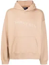 Domrebel Caveman Embroidered Cotton Hoodie In Brown