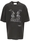 Domrebel Comic Kick Graphic-print Cotton T-shirt In Grey