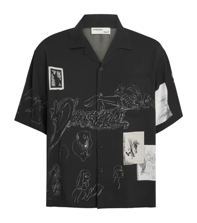 Domrebel Cotton Assemblage Shirt In Blue