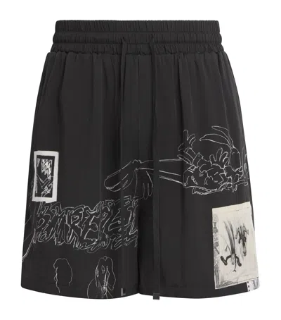 Domrebel Cotton Assemblage Shorts In Black