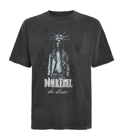 Domrebel Cotton Liberty T-shirt In Black