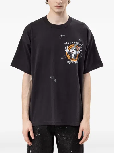 Domrebel Graphic-print T-shirt In Black