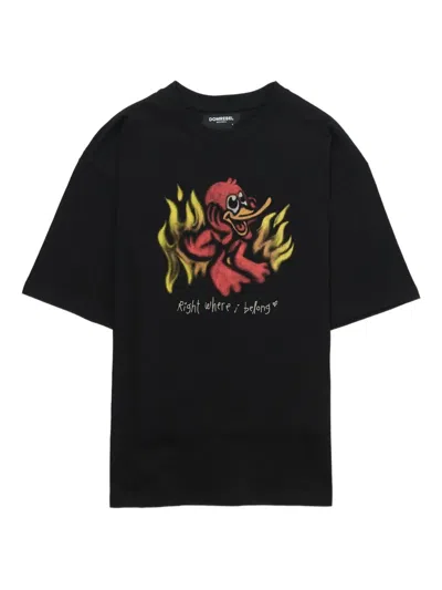 Domrebel Inferno T-shirt In Black
