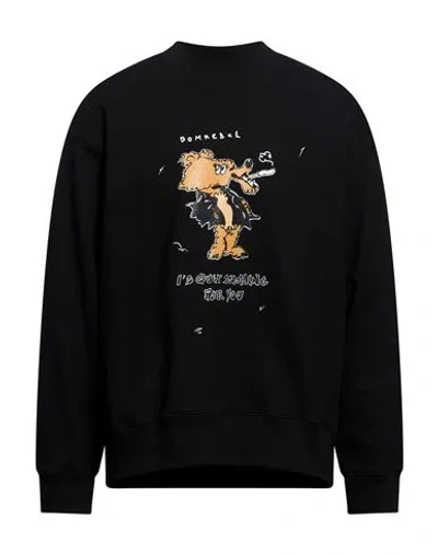 Domrebel Man Sweatshirt Black Size L Cotton