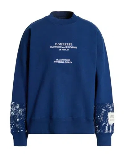 Domrebel Man Sweatshirt Blue Size Xxl Cotton