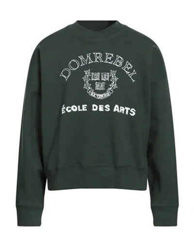 Domrebel Man Sweatshirt Dark Green Size Xxl Cotton