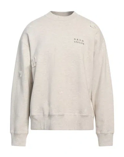 Domrebel Man Sweatshirt Ivory Size L Cotton In White