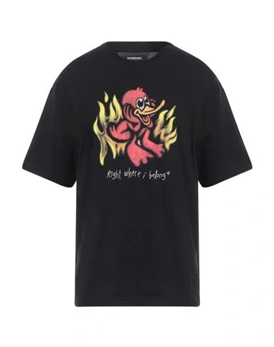 Domrebel Man T-shirt Black Size Xxl Cotton