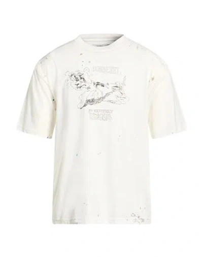 Domrebel Man T-shirt Ivory Size M Cotton In White