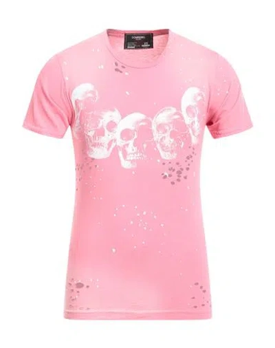 Domrebel Man T-shirt Pink Size Xs Cotton In Magenta