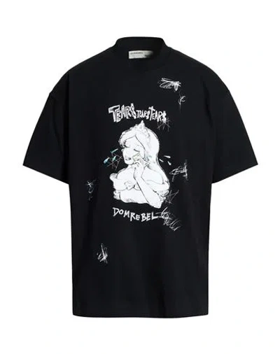 Domrebel Man T-shirt Black Size Xl Cotton