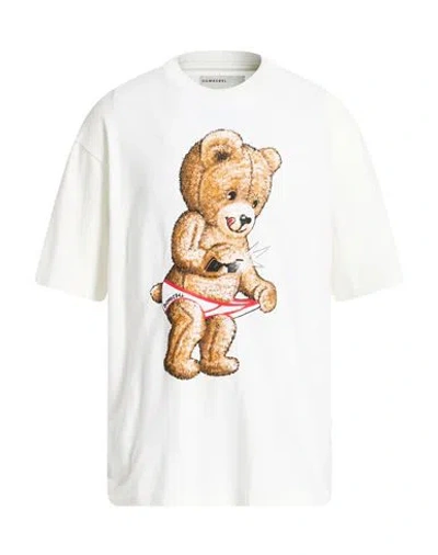 Domrebel Man T-shirt Ivory Size L Cotton In White