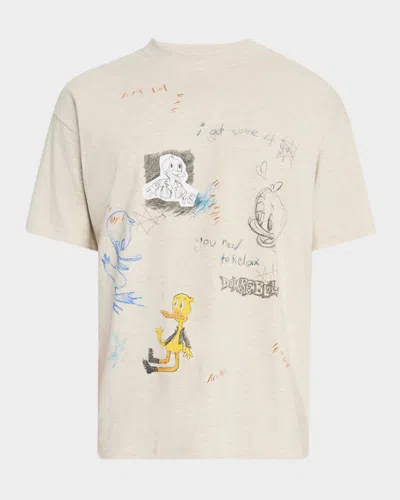 Domrebel Men's Beaker Jersey T-shirt In Greige
