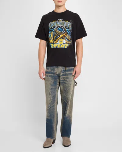 Domrebel Men's Vtg 3peat T-shirt In Black