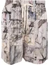 Domrebel Montage Shorts In Neutrals