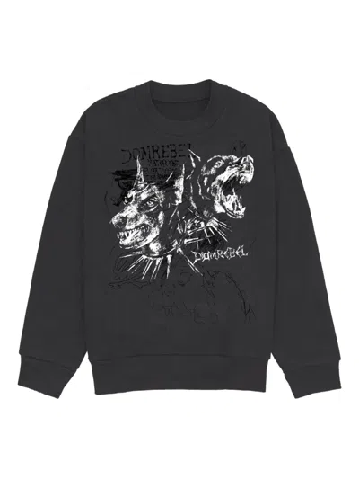 Domrebel Puppy Sweatshirt In Black