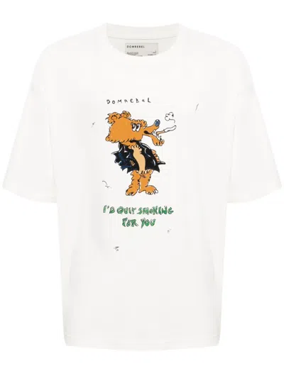 Domrebel Quit Cartoon-print T-shirt In 中性色