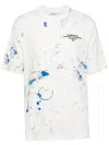 Domrebel Rag Paint-detail Logo-embroidered T-shirt In White