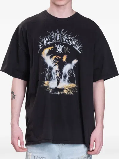 Domrebel Raiders Graphic-print T-shirt In Black