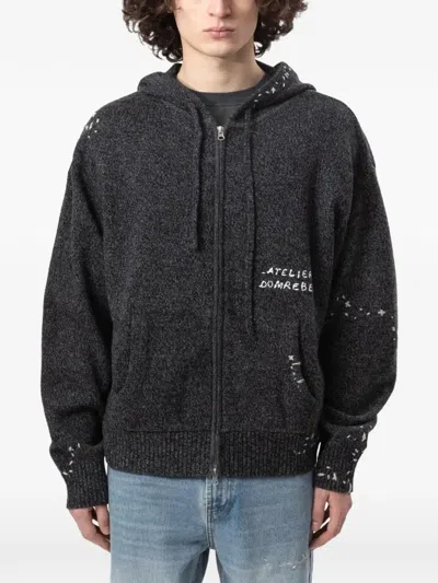 Domrebel Renegade Zip-up Hoodie In Black